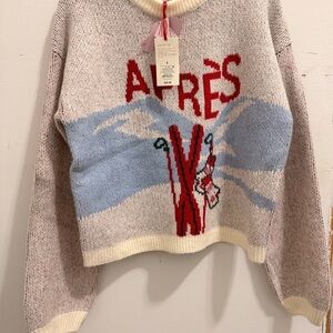 Target Après Ski Sweater - Red, Blue, Cream